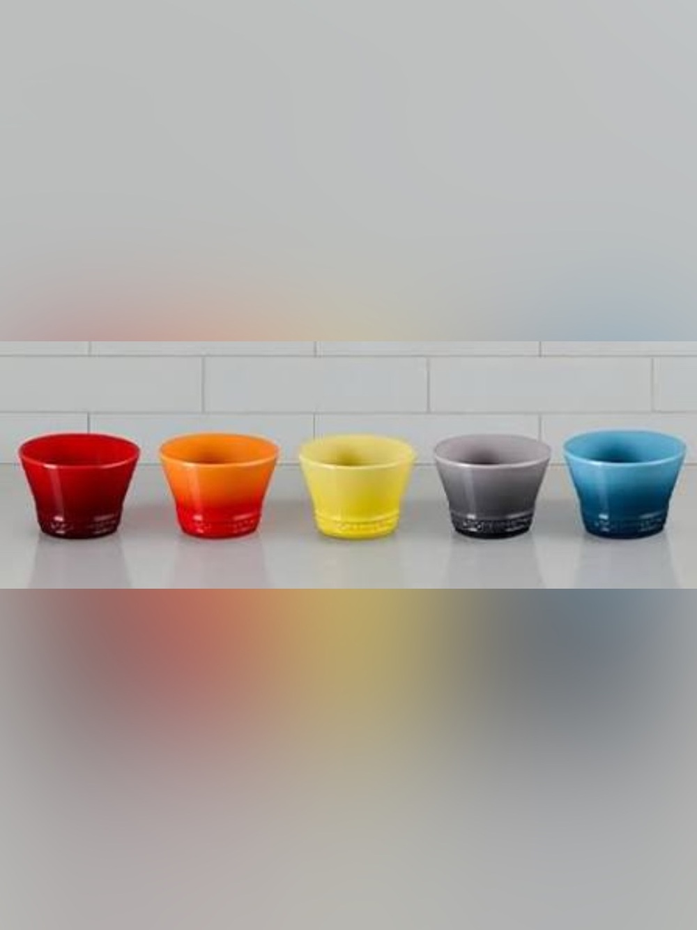 NIB 5 Le Creuset Kobe Bowls Rainbow Cerise Flame Soleil Flint Marine 150 ml